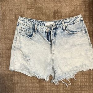 VERVET BY FLYING MONKEY Blue Jean Shorts Distressed High-Waisted